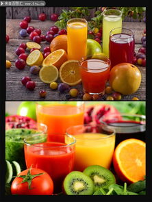 新鲜水果果汁图片